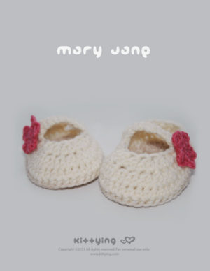 White Mary Jane Crochet Pattern by Kittying Crochet Pattern