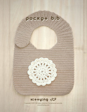 Baby Pocket Bib Crochet Pattern by Kittying