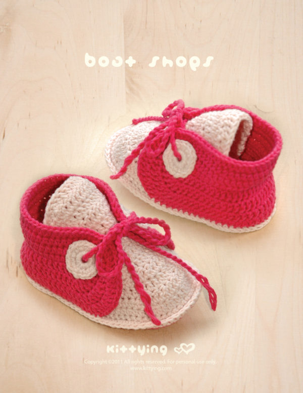 Baby Boat Shoes Crochet Pattern by Kittying Crochet Pattern