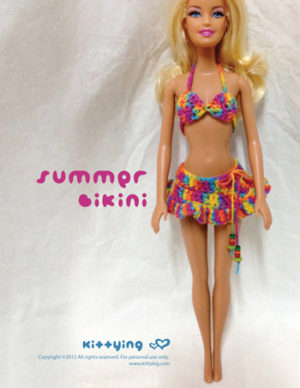 Barbie Doll Summer Bikini Crochet PATTERN by Crochet Pattern Kittying from Kittying.com