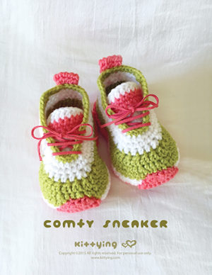 Comfy Toddler Sneakers Crochet Pattern by Crochet Pattern Kittying from Kittying.com