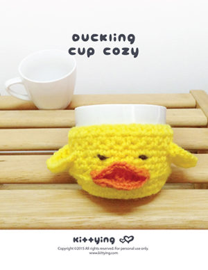 Duck Fruit and Cup Cozy Crochet PATTERN by KittyingCrochetPattern from Kittying.com