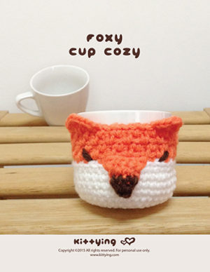 oxy Fruit and Cup Cozy Crochet PATTERN by Crochet Pattern Kittying from Kittying.com
