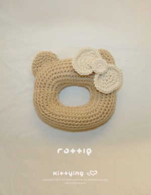 Baby Rattle Grab Toy Crochet PATTERN by Kittying.com