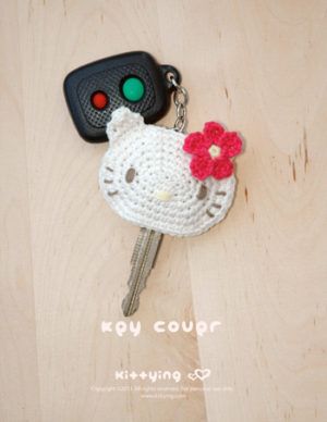 Hello Kitty Key Cover Crochet PATTERN, SYMBOL DIAGRAM (pdf)