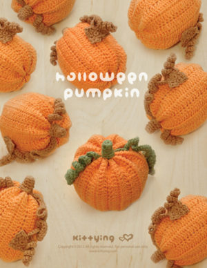 Halloween Pumpkins Amigurumi Crochet PATTERN by Crochet Pattern Kittying from Kittying.com