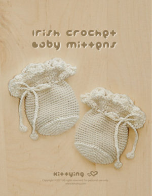 Irish Crochet Baby Mitten by Kittying.com