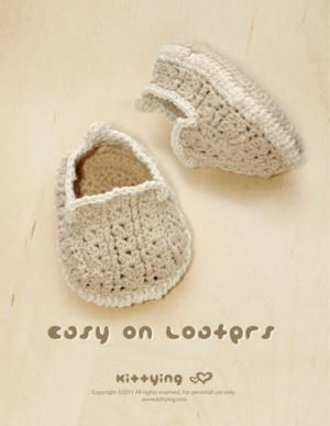 Khaki Easy On Loafers Crochet PATTERN by Kittying Crochet Pattern