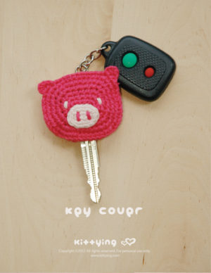 Piggy Key Cover Crochet PATTERN