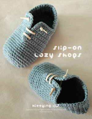 Slip-On Toddler Lazy Shoes Crochet PATTERN by Crochet Pattern Kittying from Kittying.com