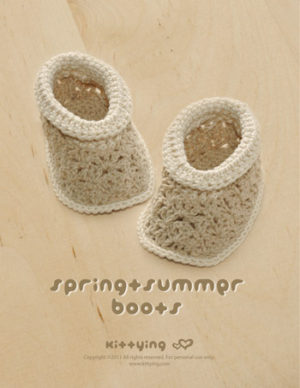 Spring Summer Khaki Boots Crochet PATTERN by Kittying Crochet Pattern