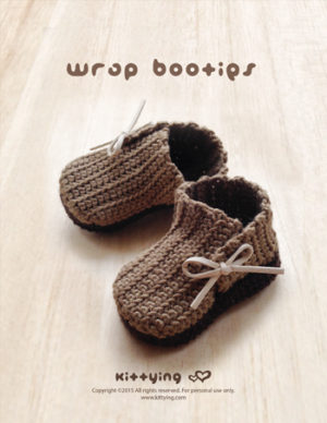 Wrap Baby Booties Crochet Pattern · Kittying Crochet Pattern