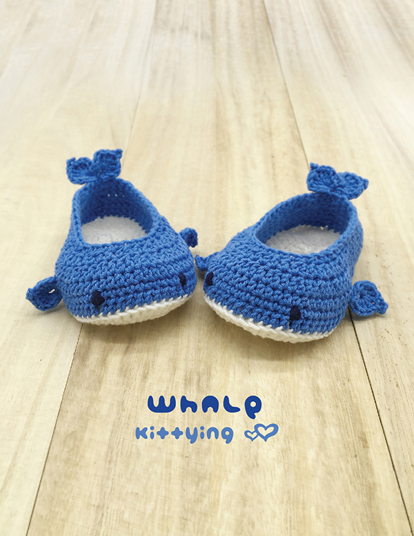 Dekoration shabby billede Whale Baby Booties Crochet Pattern · Kittying Crochet Pattern