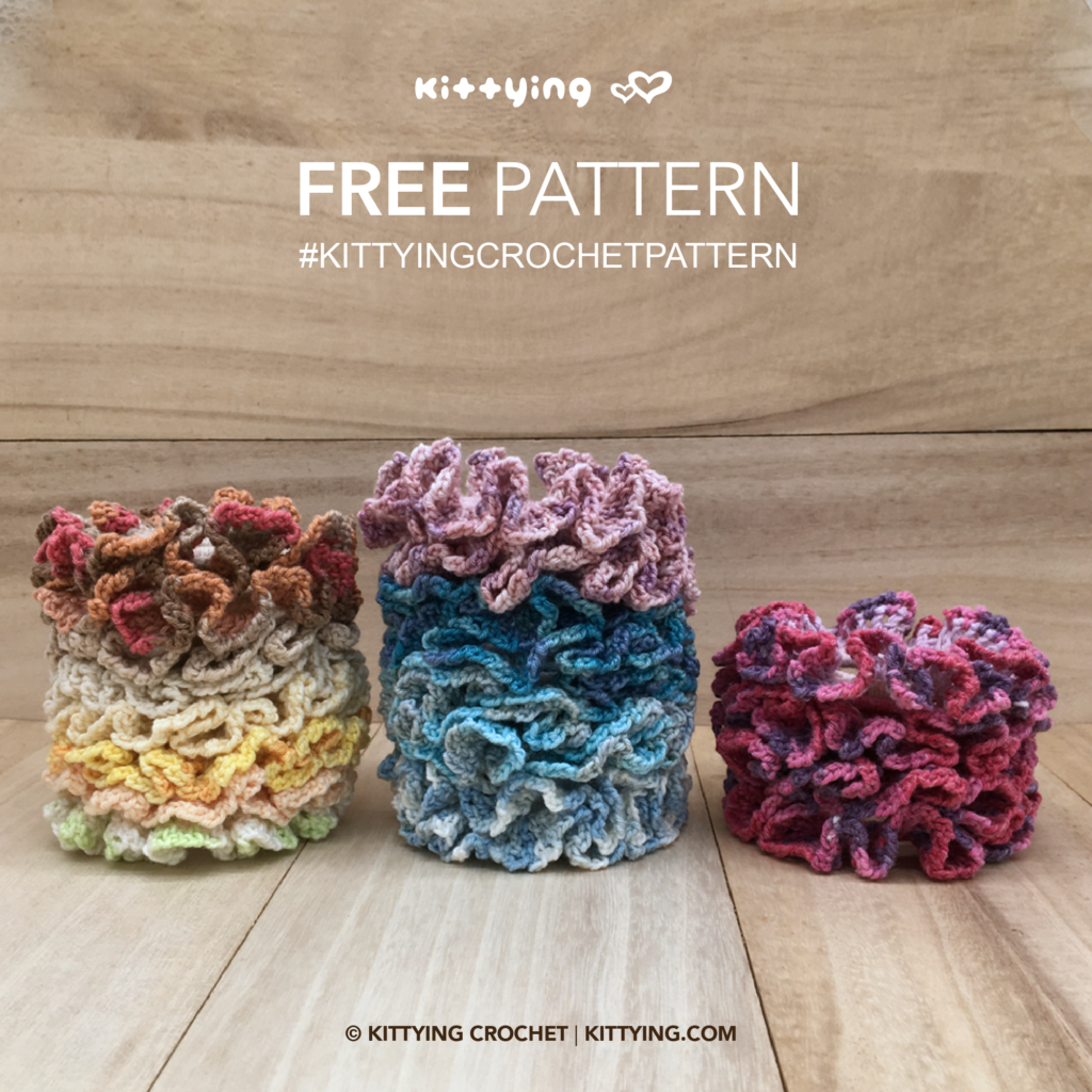 Free Pattern, Scrunchies, Hair Tie, Crochet Hair Tie, Hair Scrunchy, Kittying Crochet Pattern, Free Crochet Pattern