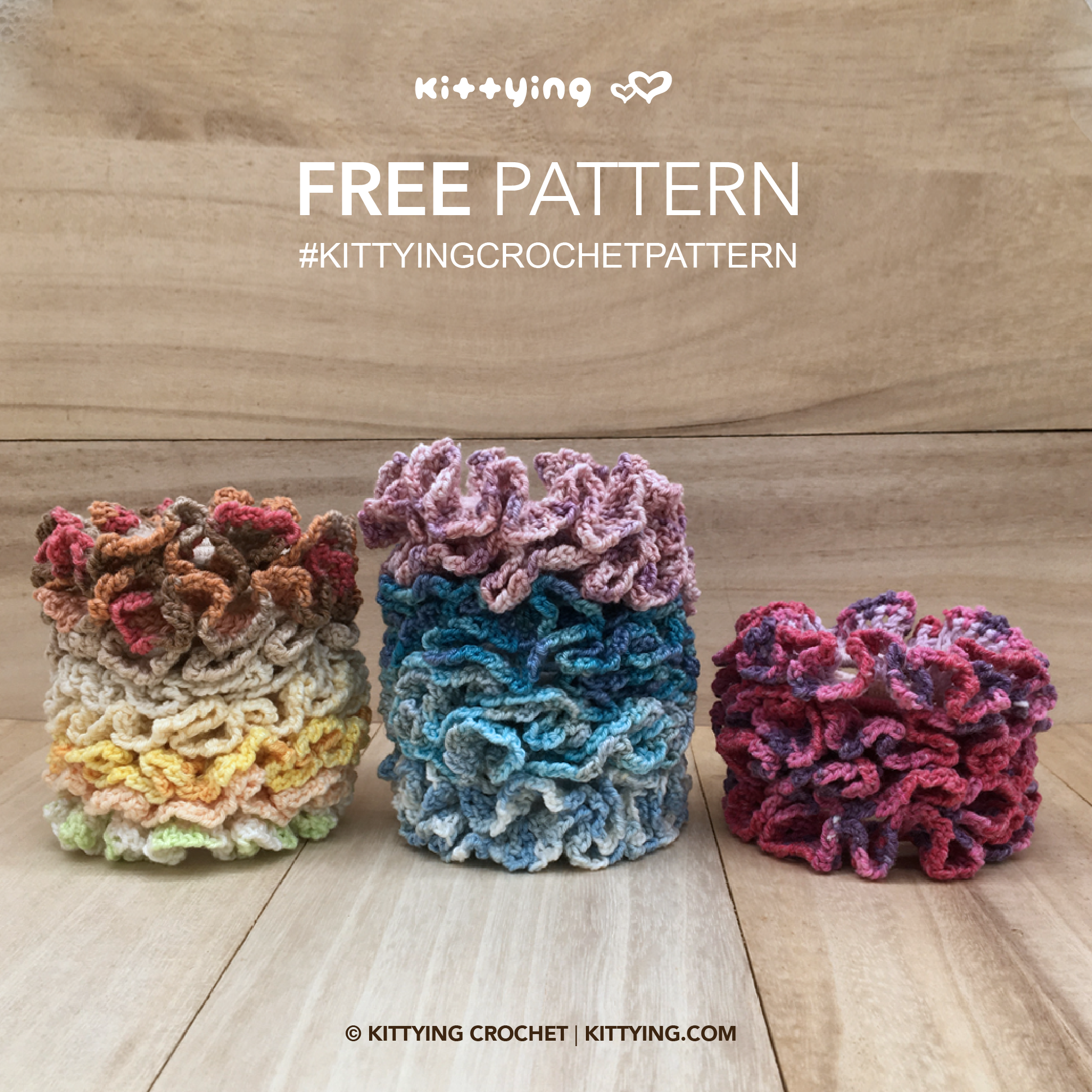 Scrunchies Hair Tie Free Crochet Pattern Kittying Crochet Pattern