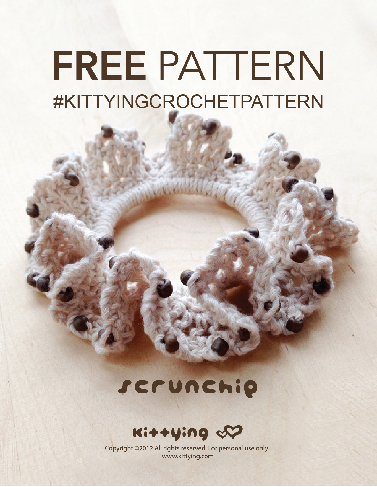 Scrunchies Hair Free Crochet Pattern Kittying Pattern
