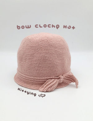 Bow Cloche Hat Baby Crochet Pattern by Kittying Crochet Patterns